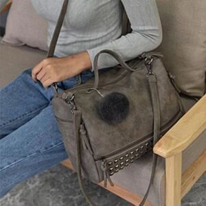 New Studded Tote Handbags Top Casual Shoulder Bags Hobo Bag Grey